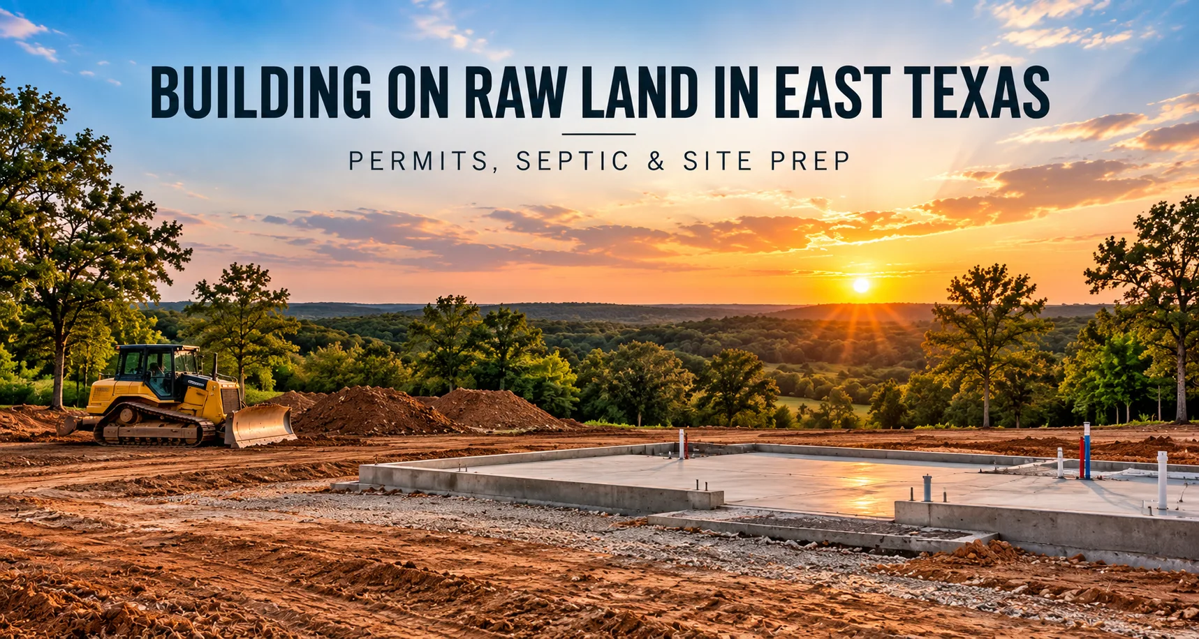 Building a house on land in East Texas: raw land builds by 1802 Build Co.
