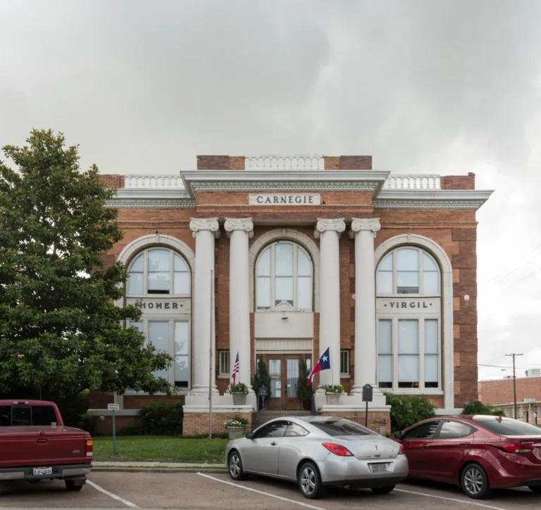 The 1904 Carnegie Library building in Terrell, Texas